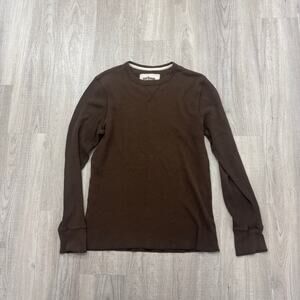 Vintage Urban Pipeline Thermal Shirt Men's Medium Brown Waffle Grunge y2k 2000s